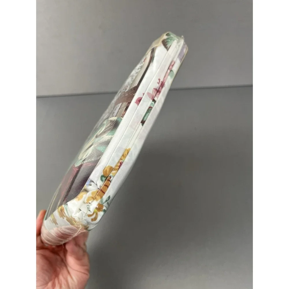 VTG Galleria For Mervyn's King Flat Sheet 180 Thread 90s Floral Virginia Reel